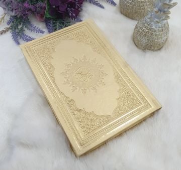 17x25 Cm Orta Boy Termo Deri Kuran-ı Kerim Gold
