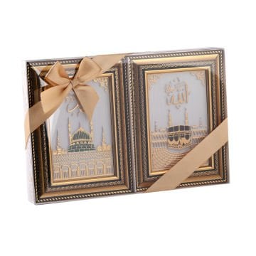 15x20 Cm Kabe/Ravza Pano İkili Set Gold