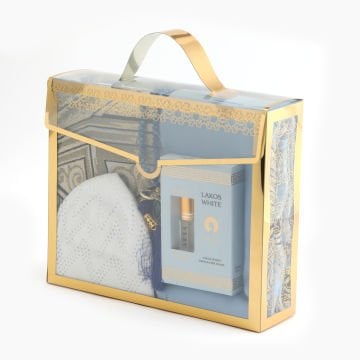 Hediyelik Seccade Eşarp Tesbih Takke Ve Esans Seti 24'Lü