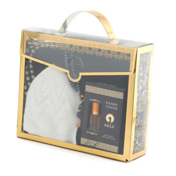 Hediyelik Seccade Eşarp Tesbih Takke Ve Esans Seti 24'Lü