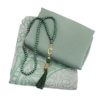 Hediyelik Seccade Şal Tesbih Seti