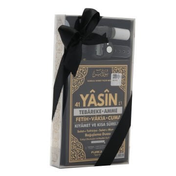 Hediyelik Şal Yasin Zikirmatik Esans Seti Siyah