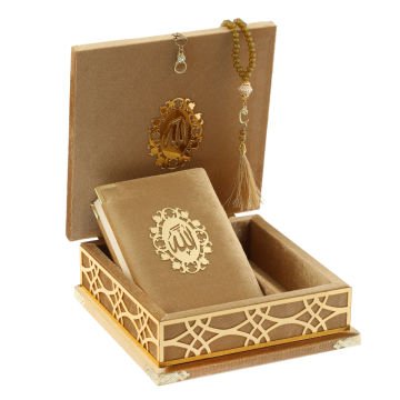 Beyazıt Serisi Kuran-ı Kerim Tesbih Kutusu Gold