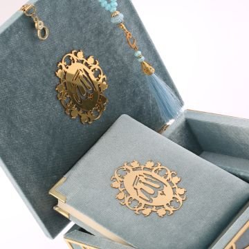 Beyazıt Serisi Kuran-ı Kerim Tesbih Seti Mavi