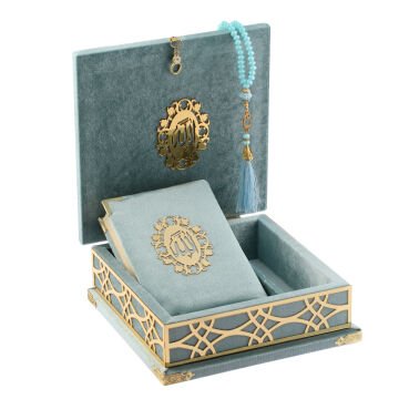 Beyazıt Serisi Kuran-ı Kerim Tesbih Seti Mavi