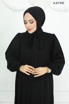 Katre Medine İpeği Ferace Siyah - 40