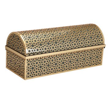 37x15x16 Cm Hediyelik Seccade Kuran-ı Kerim Tesbih Sandık Set Yeşil
