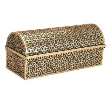37x15x16 Cm Hediyelik Seccade Kuran-ı Kerim Tesbih Sandık Set Yeşil