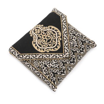Çantalı Kabe Desenli Keten Seccade Desenli