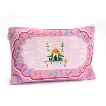 40x80 Cm Çantalı Dijital Baskılı Çocuk Seccadesi Pembe