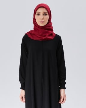 100 Cm Flamlı Düz Eşarp 10'Lu Paket Bordo