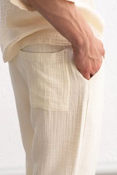 Müslin Pantolon [Bej]