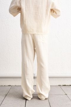 Müslin Pantolon [Bej]