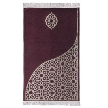 Lüks Astarlı Malaga Seccade Bordo