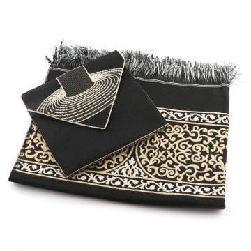 Çantalı Kabe Desenli Keten Seccade 50'Li