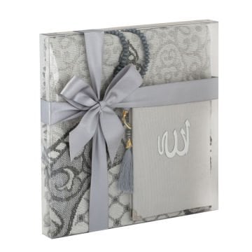 Emirgan Serisi Ekonomik Seccade Yasin Cüzü Seti Gri