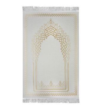 Desenli Mihraplı Lüks Saçaklı Şönil Seccade 10'Lu