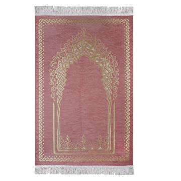 Desenli Mihraplı Lüks Saçaklı Şönil Seccade 10'Lu