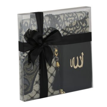 Emirgan Serisi Ekonomik Seccade Yasin Cüzü Seti Siyah