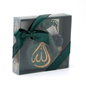 Hediyelik Nakışlı Tesbih Kesesi Ve Tesbih Seti 36'Lı