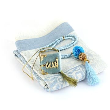 Bade Serisi Seccade Mini Kuran-ı Kerim Tesbih Seti 24'Lü