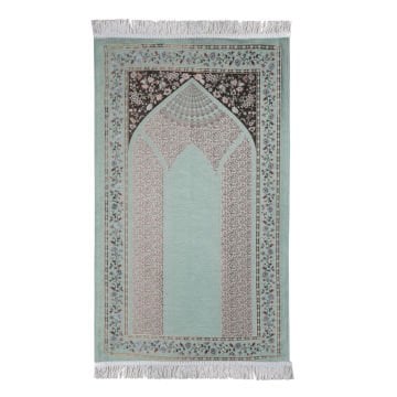 Lüks Astarlı Taç Mahal Seccade mint