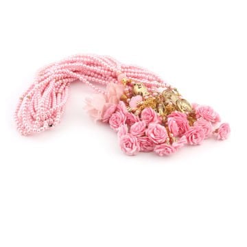 99'Luk 6 Mm Üç Güllü Laleli İnci Tesbih (10 Adet) Pembe