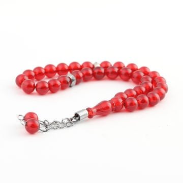 33'Lük 10 Mm Yuvarlak Mono Tesbih (10 Adet) Bordo