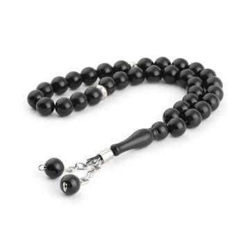 33'Lük 10 Mm Yuvarlak Mono Tesbih (10 Adet) Siyah