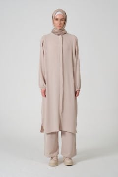 Aerobin Düz İkili Takım Krem - 6