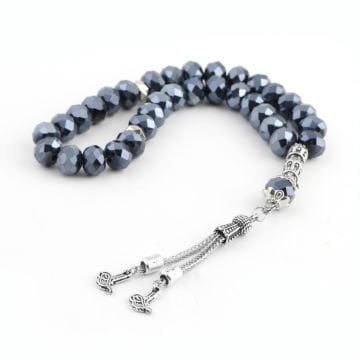 33'Lük 8 Mm Kristal Tesbih (10 Adet) Mavi