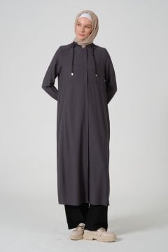 Kapüşonlu Yıldız Giy-Çık Kap Gri - 38