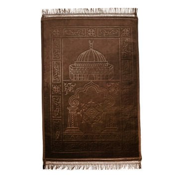 Birinci Kalite İthal Peluş Seccade Kahverengi