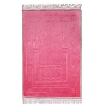 Birinci Kalite İthal Peluş Seccade Pembe