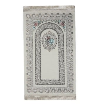 Saçaklı Şönil Çocuk Seccade Krem