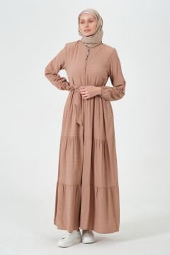 Viskon Kumaş Yıldız Cepli Ferace