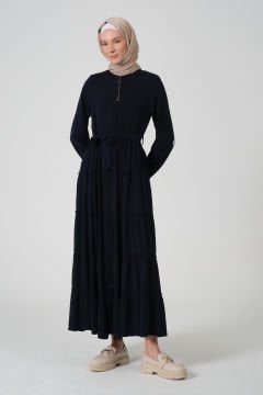 Viskon Kumaş Yıldız Cepli Ferace