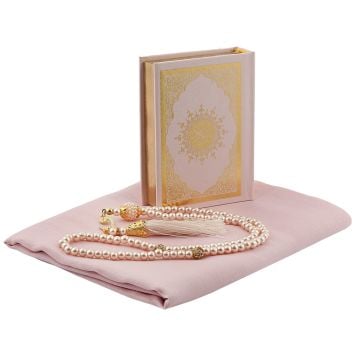 Çırağan Hediyelik Kuran-ı Kerim Şal Seti (Çırağan No:3) Pembe