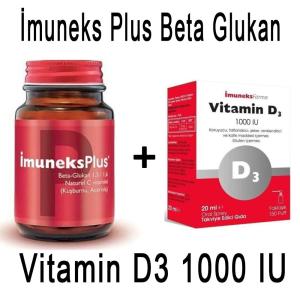 İmuneks Plus + Vitamin D3 1000 IU