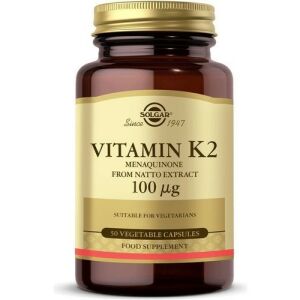 Solgar Vitamin K2 100 mcg 50 Vegetable Kapsül 033984036031