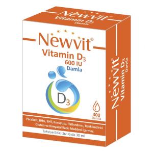 Newvit Vit D3 600 IU Damla 30 ml 8682125462134