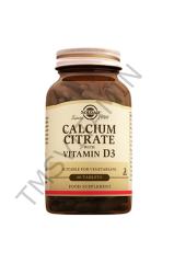 Solgar Calcium Citrate With Vitamin D3 (60 Tablet)