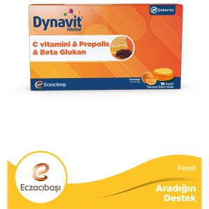 Dynavit Herbal Vitamin C & Propolis & Betaglukan 16 Pastil 8699586114533