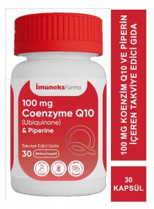 İmuneks Farma Coenzyme Q10 100 mg 30 Tablet 8680176001173