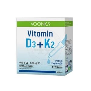 Voonka Vitamin D3+K2 Damla 25 ml 8682241302871