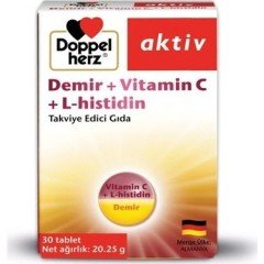 Doppelherz Aktiv Demir+Vitamin C+L-Histidin 30 Tablet