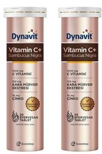 Dynavit Vitamin C+ Sambucus Nigra Efervesan 20 Tablet x2 Adet
