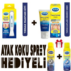 Scholl Tırnak Man. Kiti + Topuk Çatlak + AYAK Ve AYAKKABI Koku Spreyi