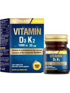 Nutraxin Vitamin D3K2 1000 IU 120 Tablet 8680512635345