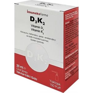 İmuneks D3 K2 Vitamin Sprey 20 ml 8680176000794